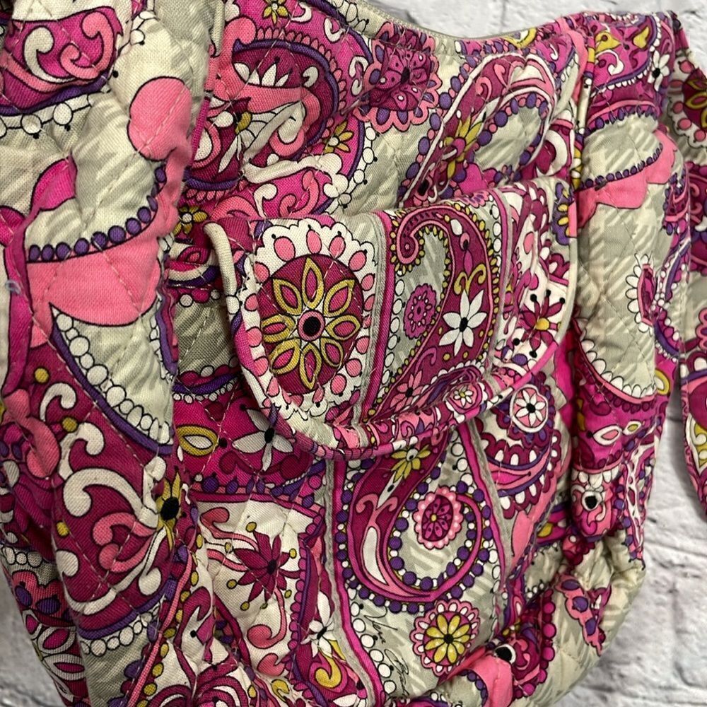 Vera Bradley quilted pink paisley purse crossbody - Picture 8 of 11